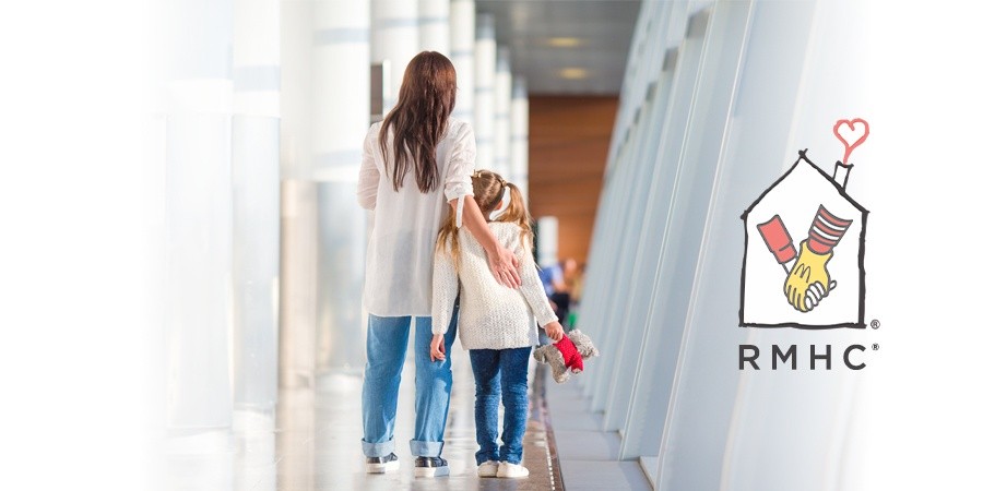 Ronald McDonald House Logo with a mom and daughter