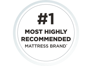 Most highly recommended mattress brand badge