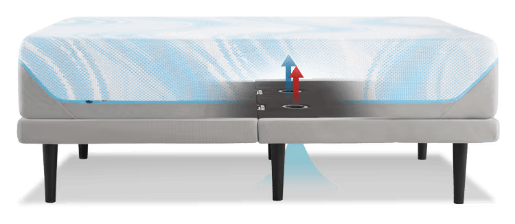 active breeze with heat and cool arrows