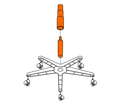 Assembly instructions step 1 - Office Chair