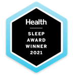 Badge that reads Health Magazine Sleep Award Winner 2021