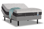 Essential mattress with ergo premier base with a blanket draped on the size thumbnail image