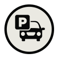 An Icon of a Car and a Parking Sign