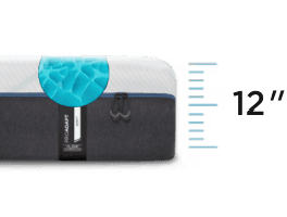 ProAdapt mattress with profile ruler and 12" profile