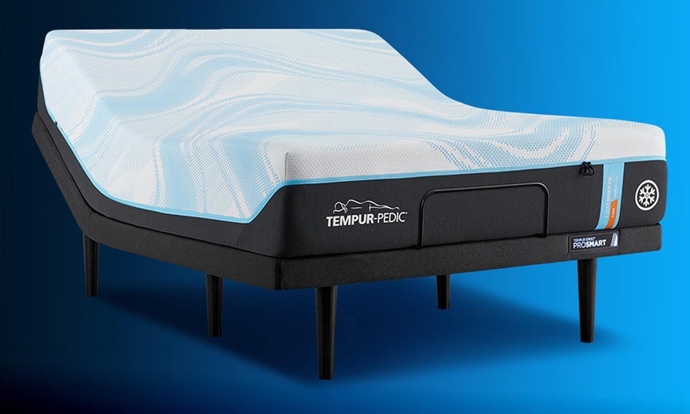 LuxeBreeze mattress on ProSmart base